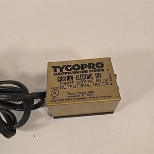 Tyco Pro Electric Racing System Transformer Model 608B 18VDC 6VA Power‎ Pack